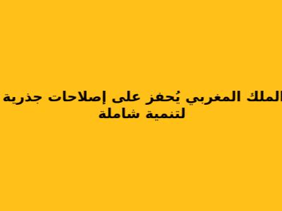 الملك المغربي يُحفز على إصلاحات جذرية لتنمية شاملة