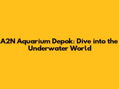 A2N Aquarium Depok: Dive into the Underwater World