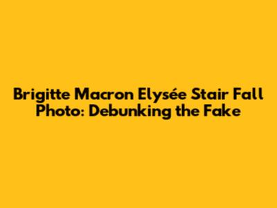 Brigitte Macron Elysée Stair Fall Photo: Debunking the Fake
