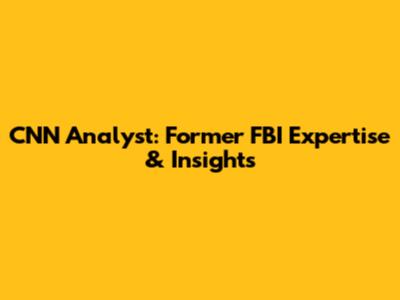 CNN Analyst: Former FBI Expertise & Insights