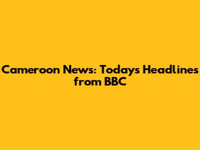 Cameroon News: Today's Headlines from BBC