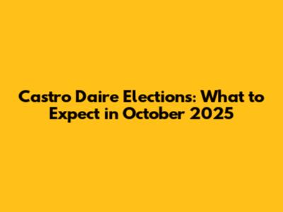 Castro Daire Elections: What to Expect in October 2025