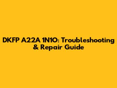 DKFP A22A 1N1O: Troubleshooting & Repair Guide