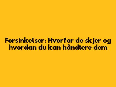 Forsinkelser: Hvorfor de skjer og hvordan du kan håndtere dem