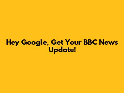 Hey Google, Get Your BBC News Update!