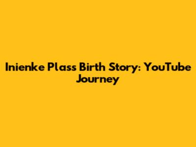 Inienke Plas's Birth Story: YouTube Journey