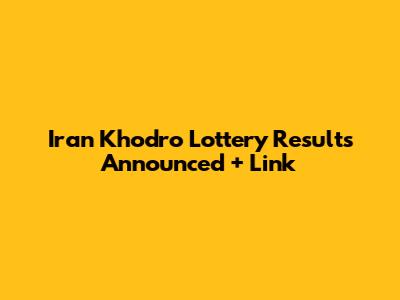 Iran Khodro Lottery Results Announced + Link