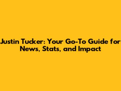 Justin Tucker: Your Go-To Guide for News, Stats, and Impact