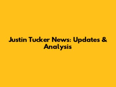 Justin Tucker News: Updates & Analysis