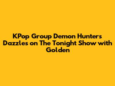KPop Group 'Demon Hunters' Dazzles on 'The Tonight Show' with 'Golden'