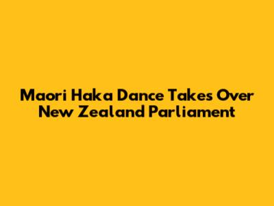 Maori Haka Dance Takes Over New Zealand Parliament
