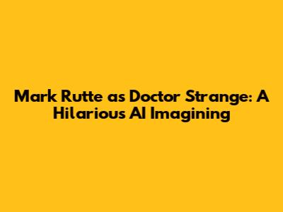 Mark Rutte as Doctor Strange: A Hilarious AI Imagining