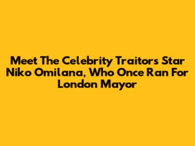 Meet The Celebrity Traitors Star Niko Omilana, Who Once Ran For London Mayor