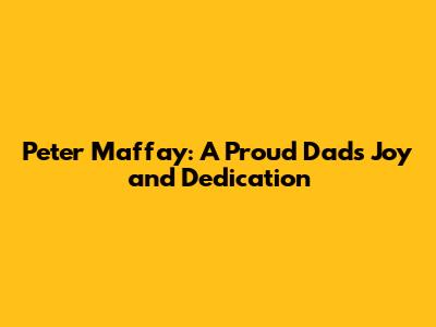 Peter Maffay: A Proud Dad's Joy and Dedication