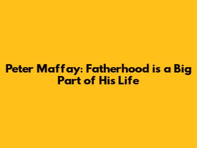 Peter Maffay: Fatherhood is a Big Part of His Life