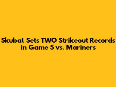 Skubal Sets TWO Strikeout Records in Game 5 vs. Mariners