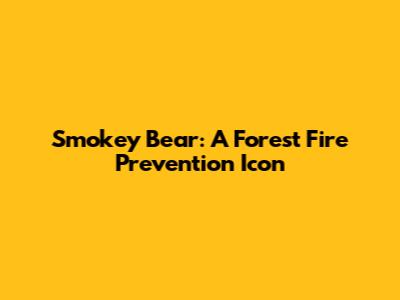 Smokey Bear: A Forest Fire Prevention Icon