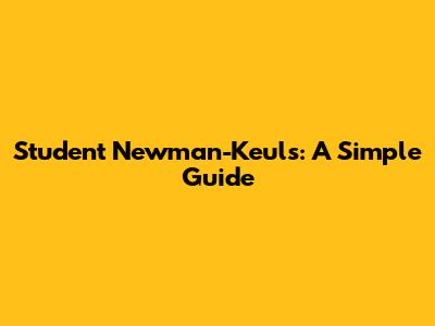 Student Newman-Keuls: A Simple Guide