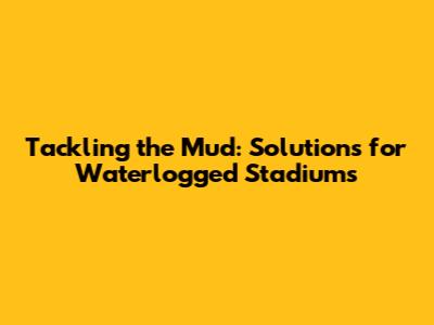 Tackling the Mud: Solutions for Waterlogged Stadiums