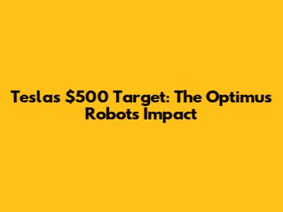 Tesla's $500 Target: The Optimus Robot's Impact