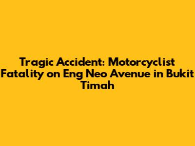 Tragic Accident: Motorcyclist Fatality on Eng Neo Avenue in Bukit Timah