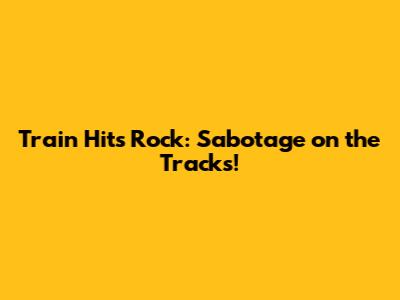 Train Hits Rock: Sabotage on the Tracks!