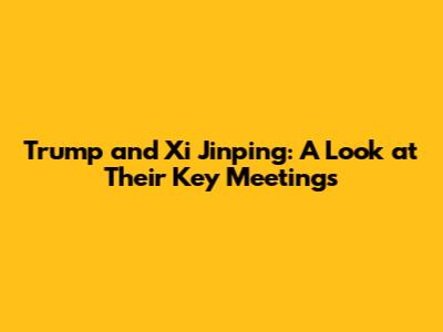 Trump and Xi Jinping: A Look at Their Key Meetings