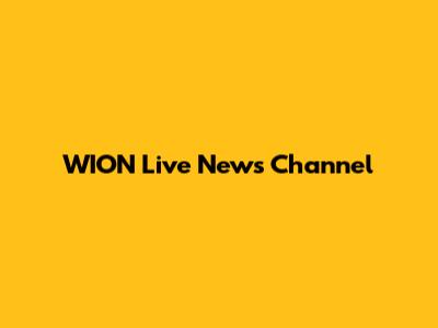 WION Live News Channel