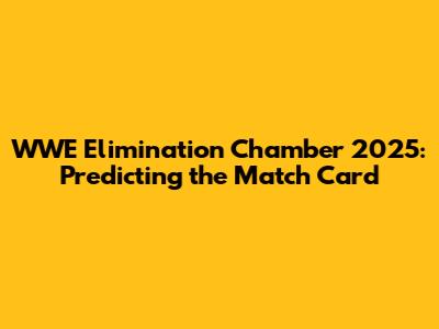 WWE Elimination Chamber 2025: Predicting the Match Card
